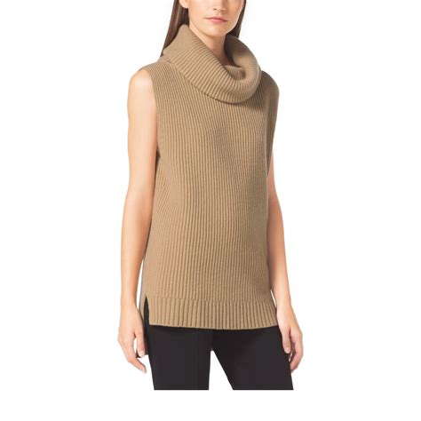 michael kors sleeveless merino wool and cashmere sweater|sleeveless merino wool sweater.